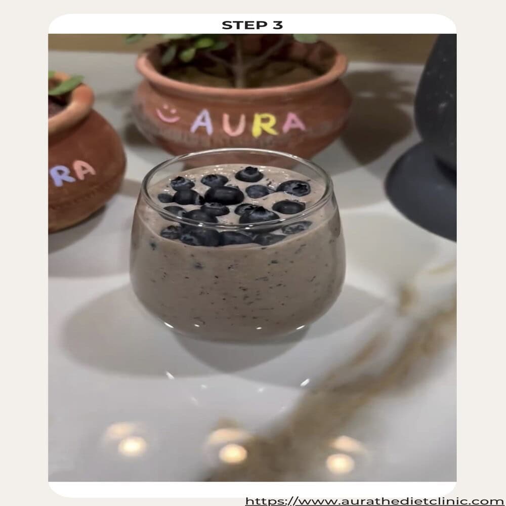 Step 3 of Aura oats milkshake